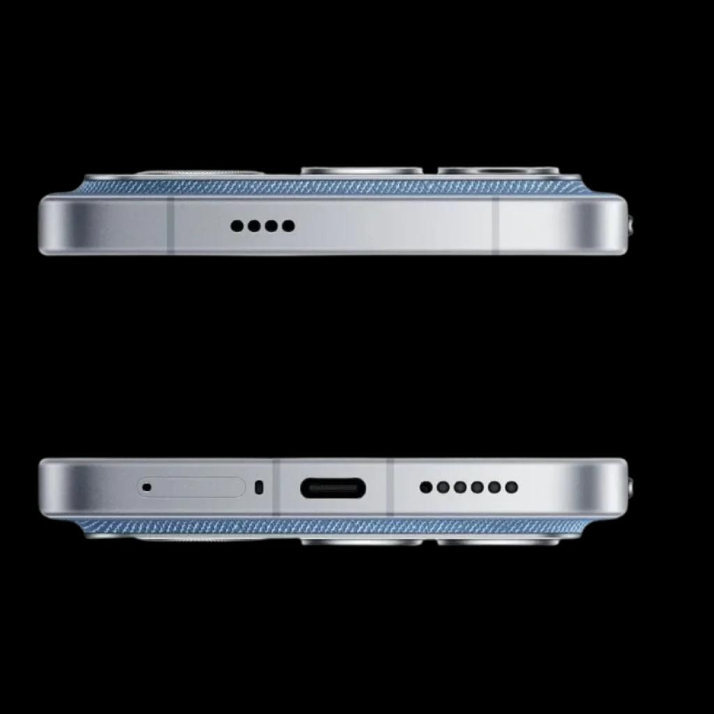 Xiaomi Poco F8 Ultra 5G 12GB/256GB Blue Denim con marco metálico azul, bordes planos texturizados, altavoces estéreo y puerto USB-C centrado