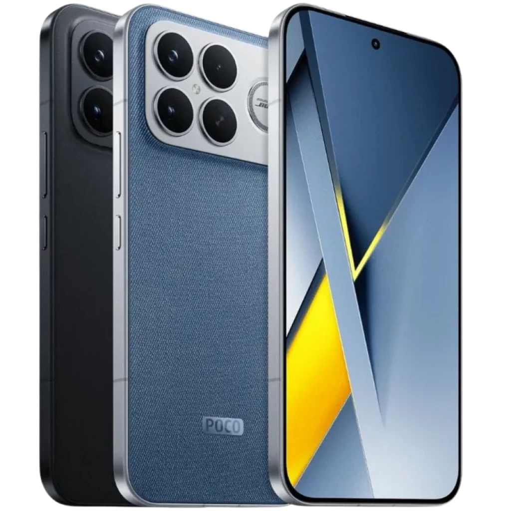 Xiaomi Poco F8 Ultra 5G 12GB/256GB Blue Denim con trasera azul tipo denim, triple cámara grande, marco metálico plano y pantalla perforada casi sin bordes