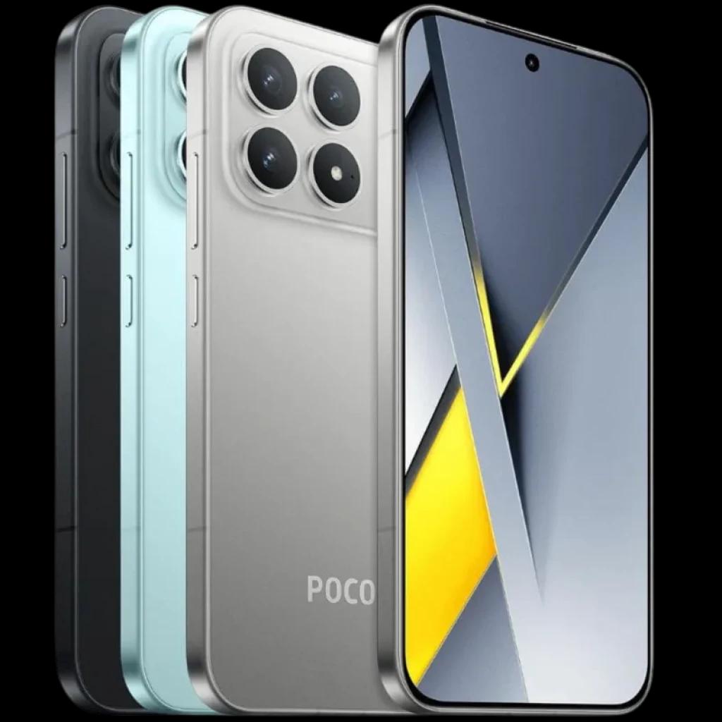 Xiaomi Poco F8 Pro 5G 12GB/256GB Plata con cuerpo metálico plata, pantalla casi sin bordes con cámara frontal en orificio y módulo trasero cuadrado de