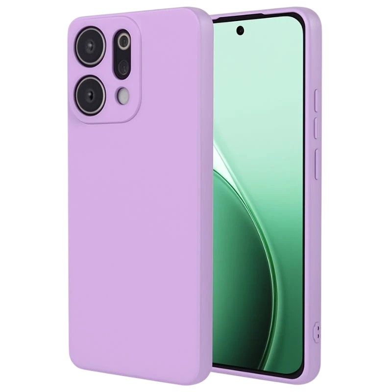 Funda Oppo Reno14 Square Liquid Premium Lavande: coque lavande douce, angles carrés, finition silicone liquide, protection caméra surélevée, boutons précis
