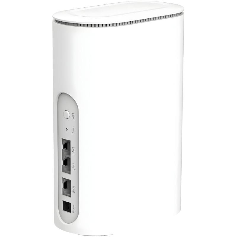 Router ZTE MC889 5G Wi‑Fi 6 Z1320 – unidade IDU branca vertical com LEDs frontais, 3 portas LAN, 1 porta WAN, botão WPS e entrada de energia