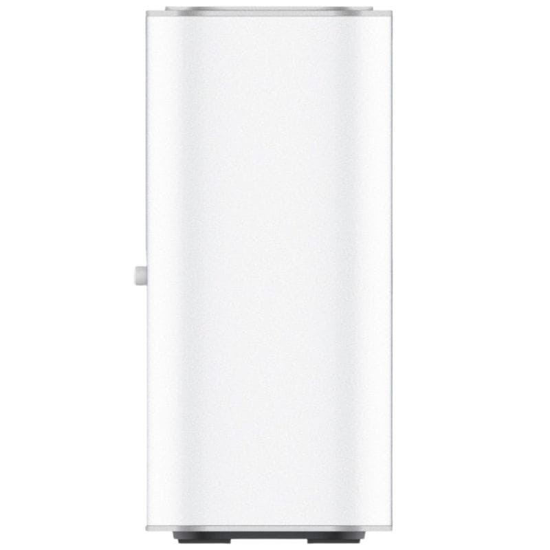 ZTE G5 Ultra 5G - Router branco em formato torre, design minimalista com laterais lisas, corpo alto retangular e base cinza discreta para mesa ou estante