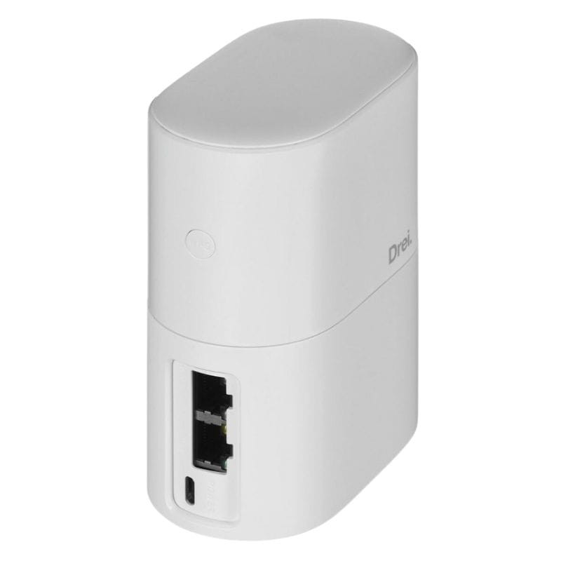ZTE MF18A WiFi 2,4 GHz / 5 GHz - Router compacto blanco con puerto Ethernet y USB-C, diseño vertical minimalista para hogar u oficina