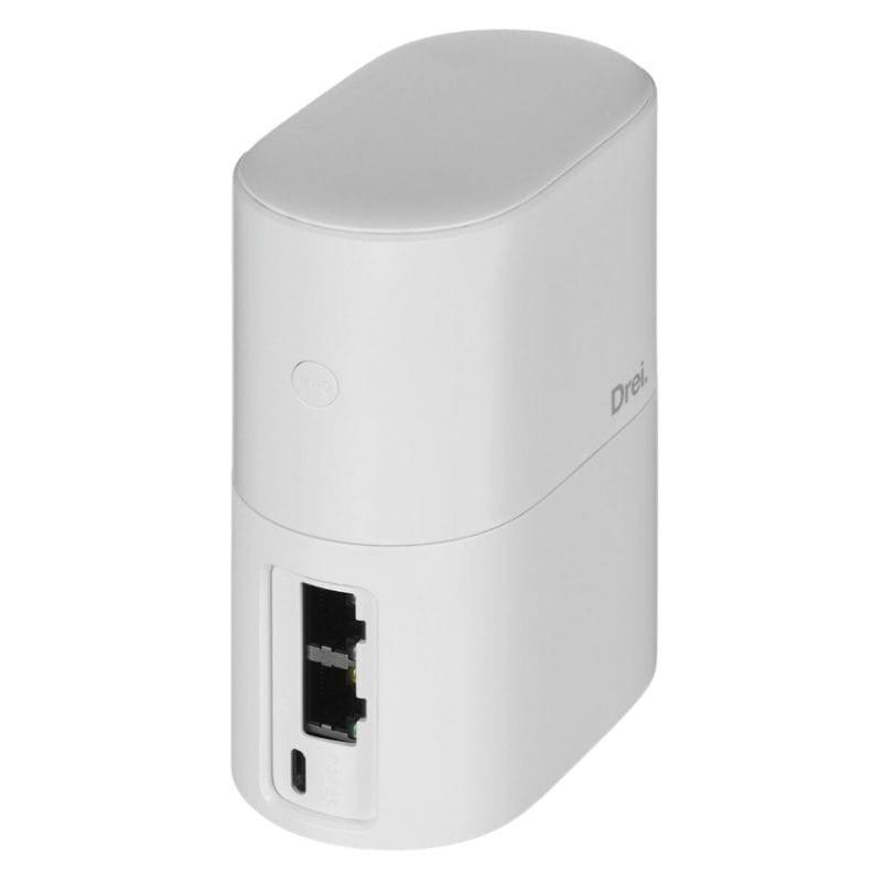 ZTE MF18A WiFi 2,4 GHz / 5 GHz - Router compacto blanco con puerto Ethernet y USB-C, diseño vertical minimalista para hogar u oficina