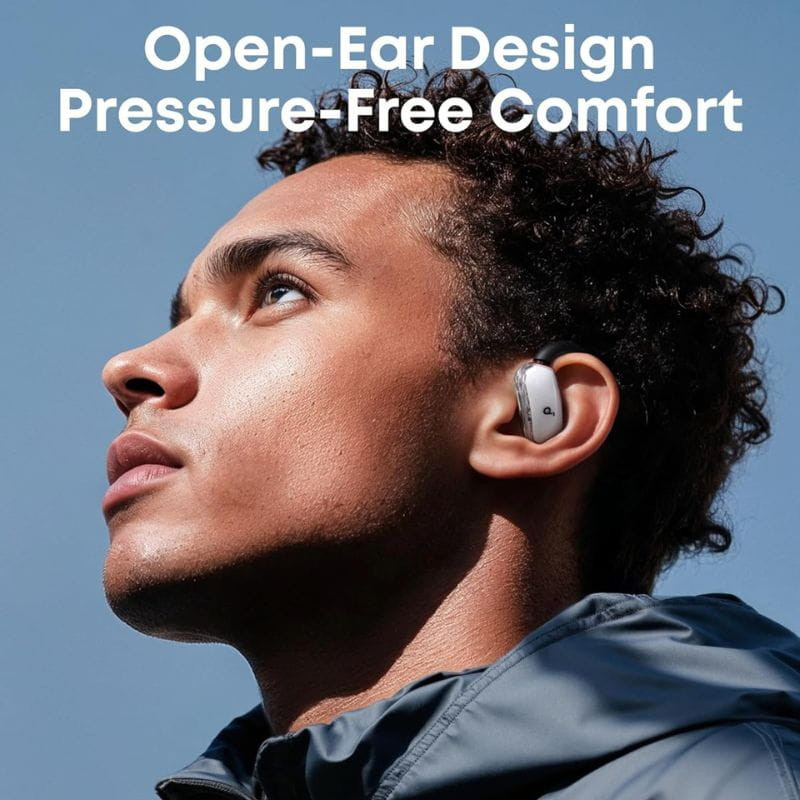 Soundcore V40i Blanco - Auriculares Bluetooth de diseño open-ear, color blanco, ajuste cómodo sin presión, compactos y elegantes en la oreja