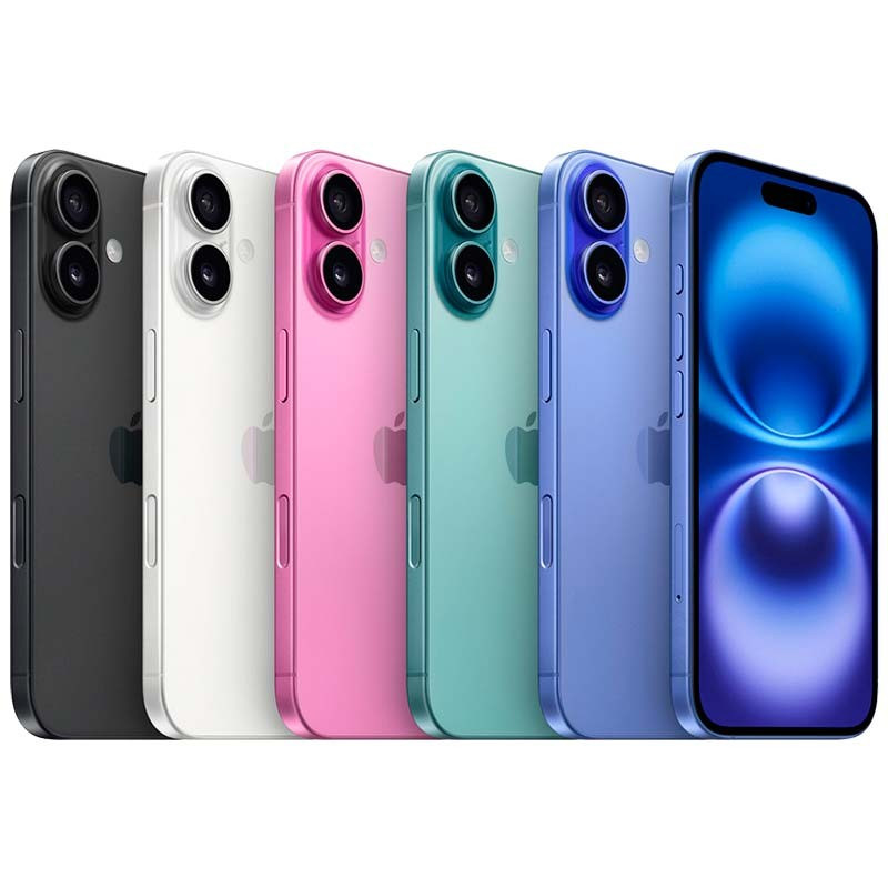 iPhone 16 Plus 5G 256 GB negro reacondicionado premium con pantalla amplia, doble cámara trasera, bordes planos y acabado mate elegante