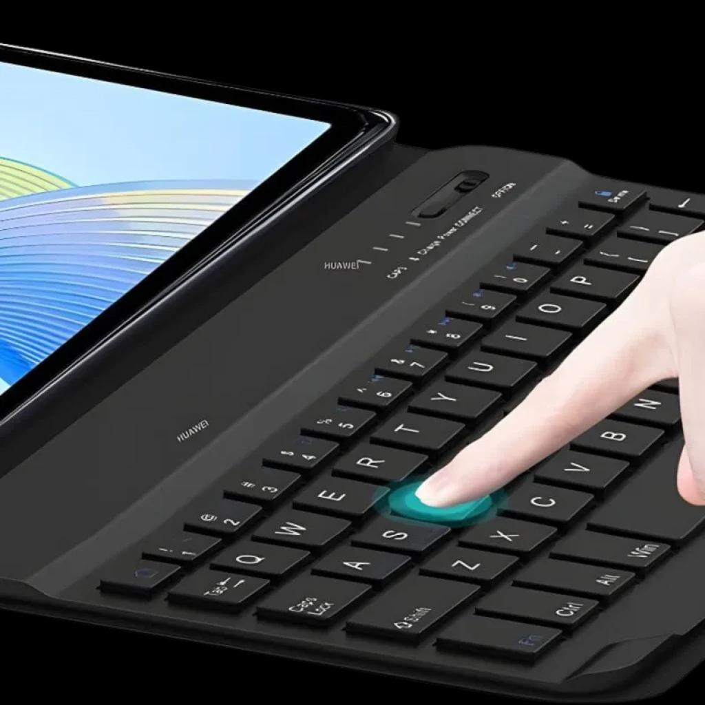 Funda con teclado para Lenovo Idea Tab 11, diseño negro, teclas QWERTY retroiluminadas, soporte integrado y recorte para lápiz, ideal para escribir y proteger