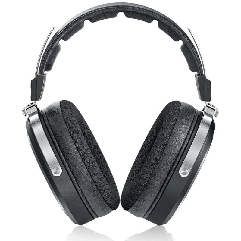 FiiO FT1 Pro Auriculares Hi-Fi con cable, diseño over-ear negro, copas acolchadas, diadema acolchada, bisagras metálicas plateadas y acabado premium