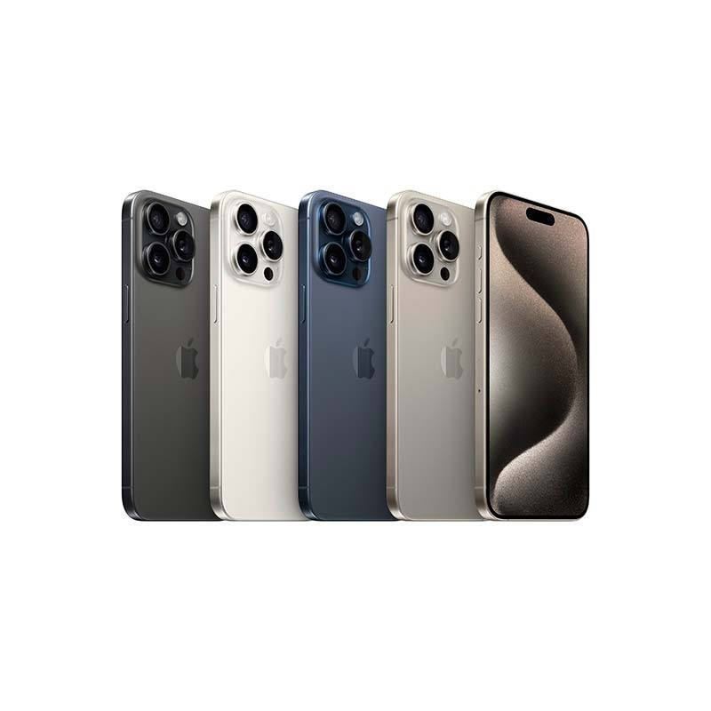 iPhone 15 Pro Max 5G 512Go titane bleu renewed état excellent, grand écran bord à bord, triple appareil photo pro, bords plats, finitions premium