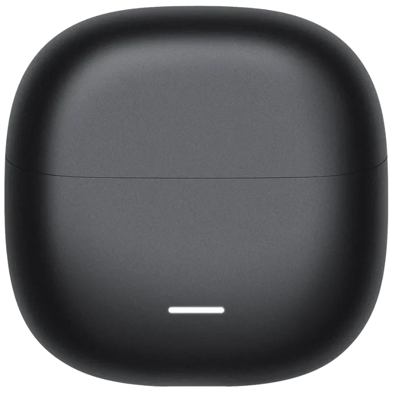 Xiaomi Redmi Buds 8 Lite Negro: estuche de carga compacto negro mate con bordes redondeados y luz LED frontal indicadora