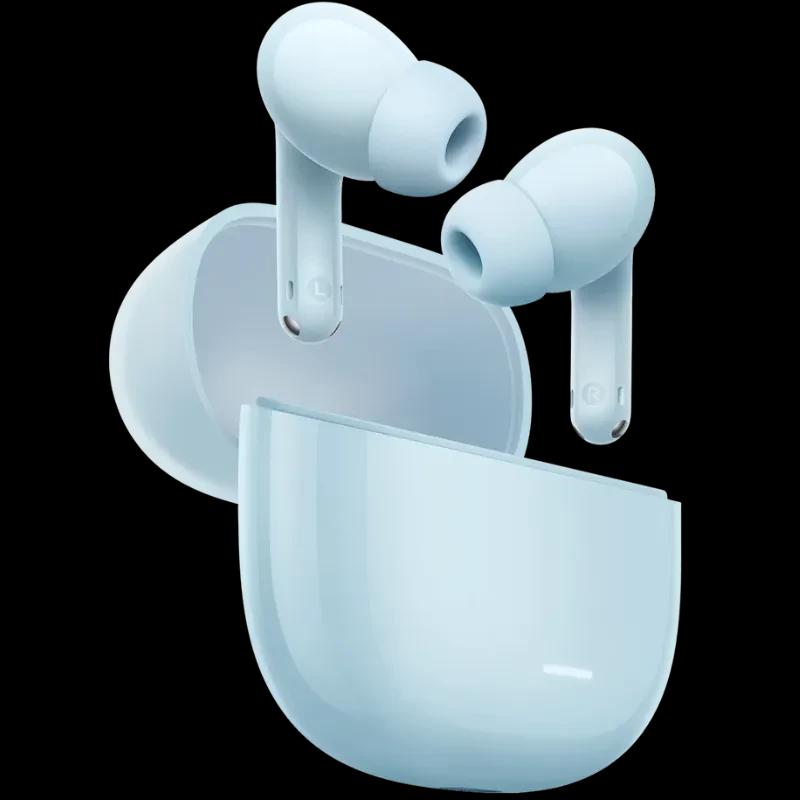 Xiaomi Redmi Buds 8 Lite Bleu, écouteurs true wireless bleu pastel avec embouts silicone et boîtier arrondi assorti, design compact et épuré