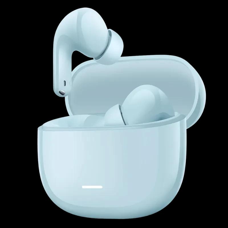 Xiaomi Redmi Buds 8 Lite Bleu, écouteurs sans fil bleus avec boîtier de charge arrondi, design compact, embouts intra-auriculaires et finitions mates