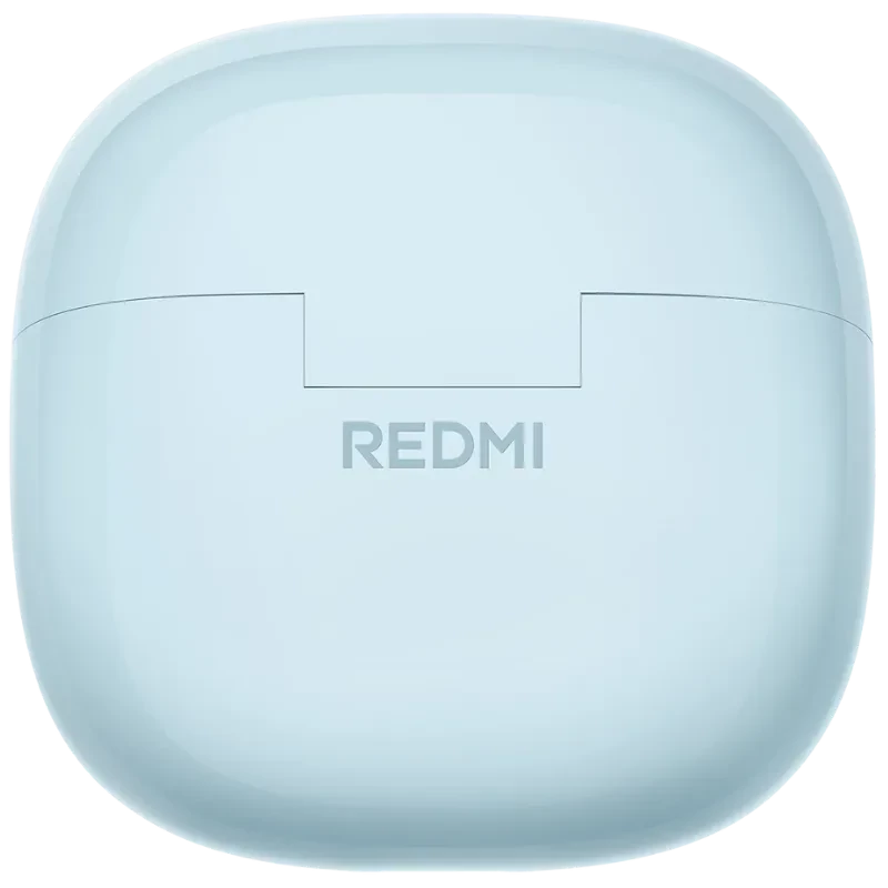 Xiaomi Redmi Buds 8 Lite Bleu, boîtier compact bleu pastel avec logo REDMI centré, bords arrondis et charnière discrète pour écouteurs true wireless