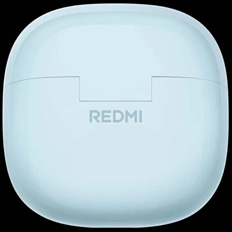 Xiaomi Redmi Buds 8 Lite Bleu, boîtier compact bleu pastel avec logo REDMI centré, bords arrondis et charnière discrète pour écouteurs true wireless