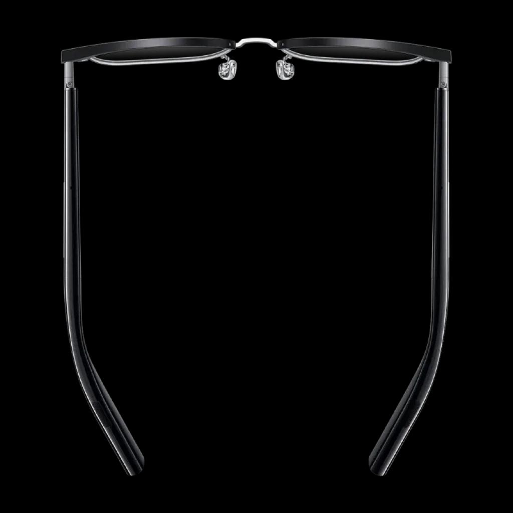 Mijia Smart Audio Glasses Browline en color negro con montura estilizada y patillas delgadas, diseño semicircular superior, estilo moderno y ligero IP54