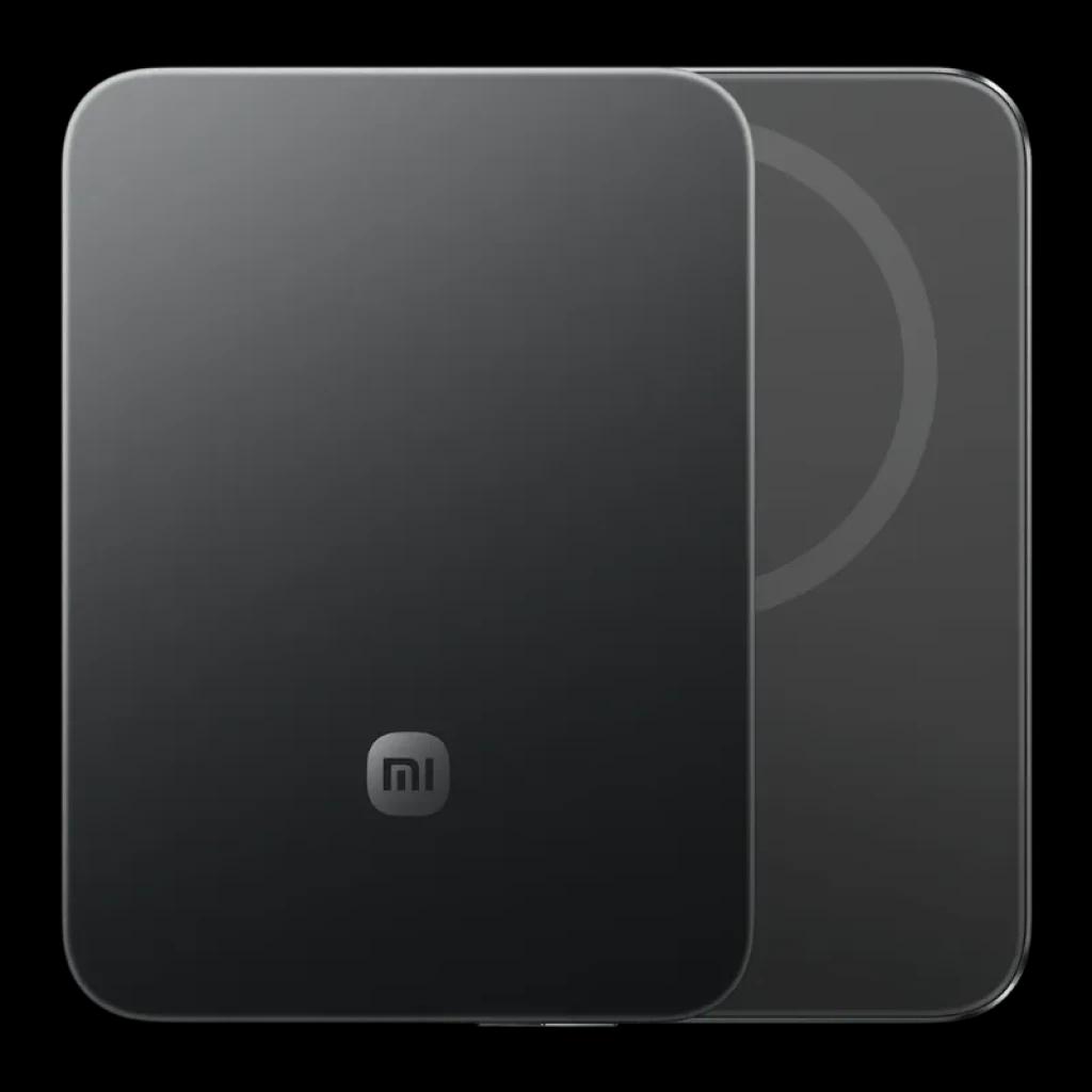 Xiaomi UltraThin Magnetic Power Bank 5000 15W Negro 5000 mAh, diseño ultradelgado en negro mate con anillo magnético visible y logo Mi centrado en el frente
