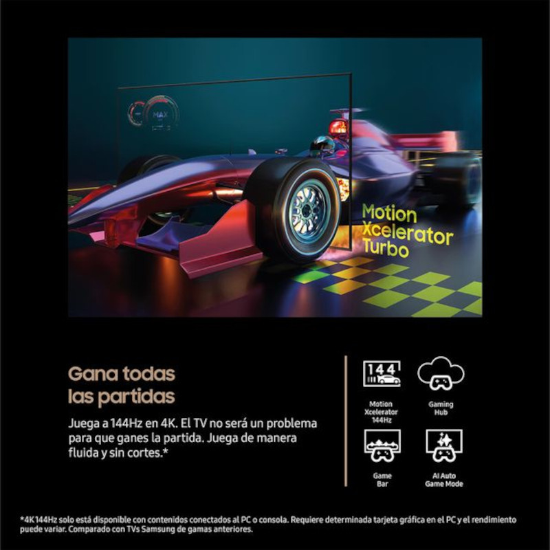 Samsung TQ42S90FAE 42 pulgadas OLED 4K en negro con Motion Xcelerator Turbo, 144 Hz, Game Bar y AI Auto Game Mode, ideal para juegos fluidos y sin cortes