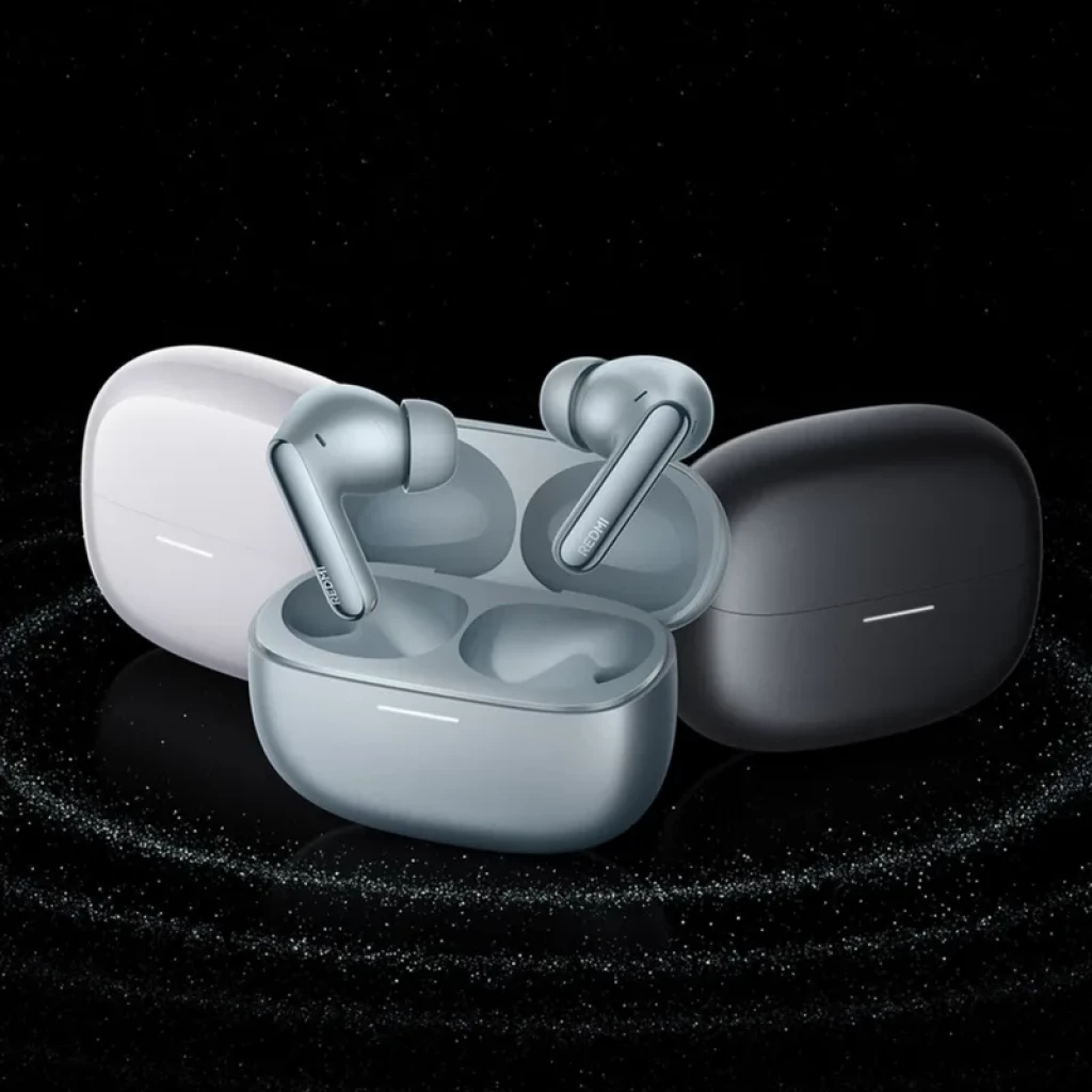 Xiaomi Redmi Buds 8 Pro ANC Negro con estuche mate; auriculares in ear con vástago metálico y almohadillas de silicona, diseño compacto y elegante en tonos
