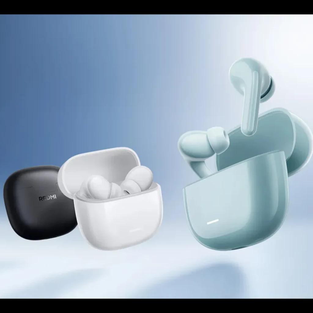 Xiaomi Redmi Buds 8 Pro ANC Negro con estuche compacto; se muestran también variantes en blanco y verde menta. Diseño in-ear con puntas de silicona y