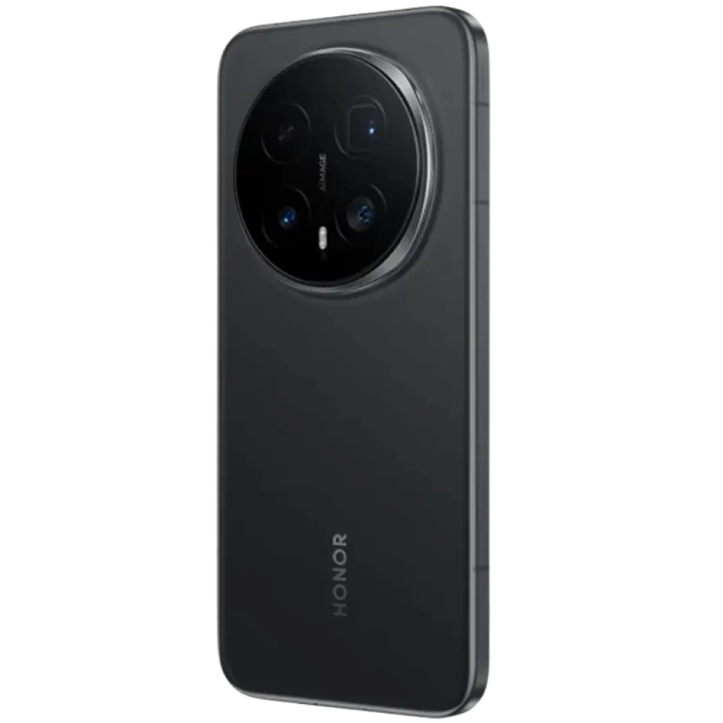 Honor Magic 8 Pro 5G 16GB/1TB Preto com traseira fosca, módulo de câmera circular tripla saliente e acabamento elegante em preto grafite