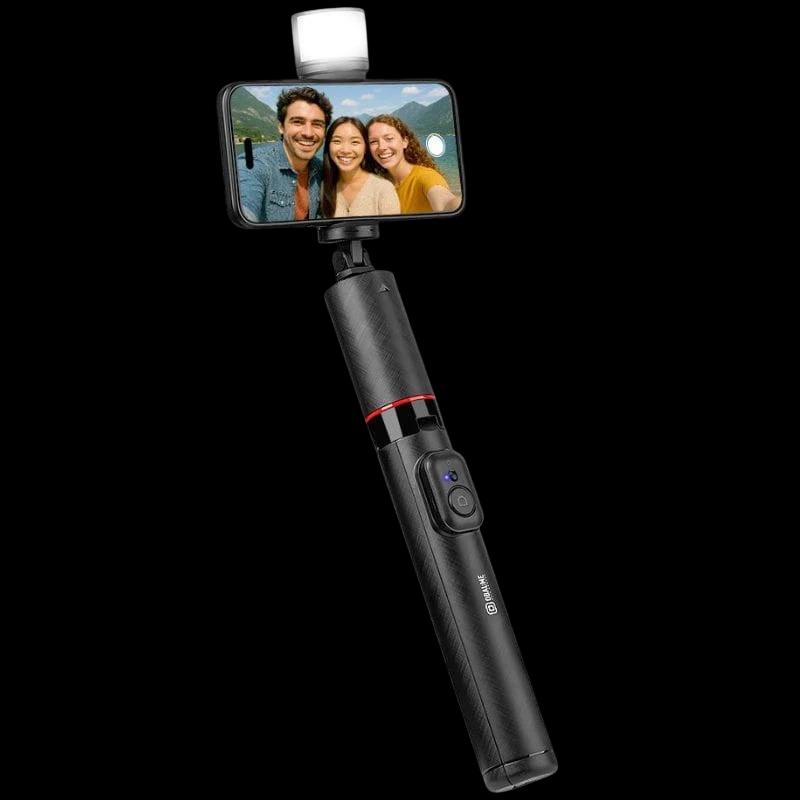 OBAL:ME SelfiePod High Glow Gimbal Tripod con luz LED de alto brillo y mando a distancia