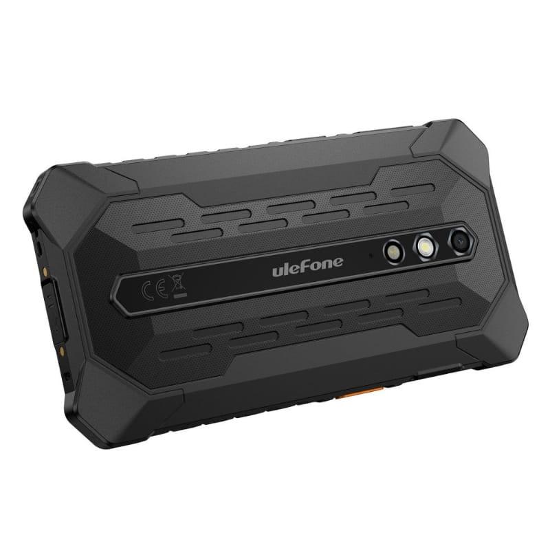 Ulefone RugKing 2 Pro 4Go/128Go Noir, dos robuste en caoutchouc texturé, double appareil photo aligné, bords renforcés, vis apparentes, design antichoc noir