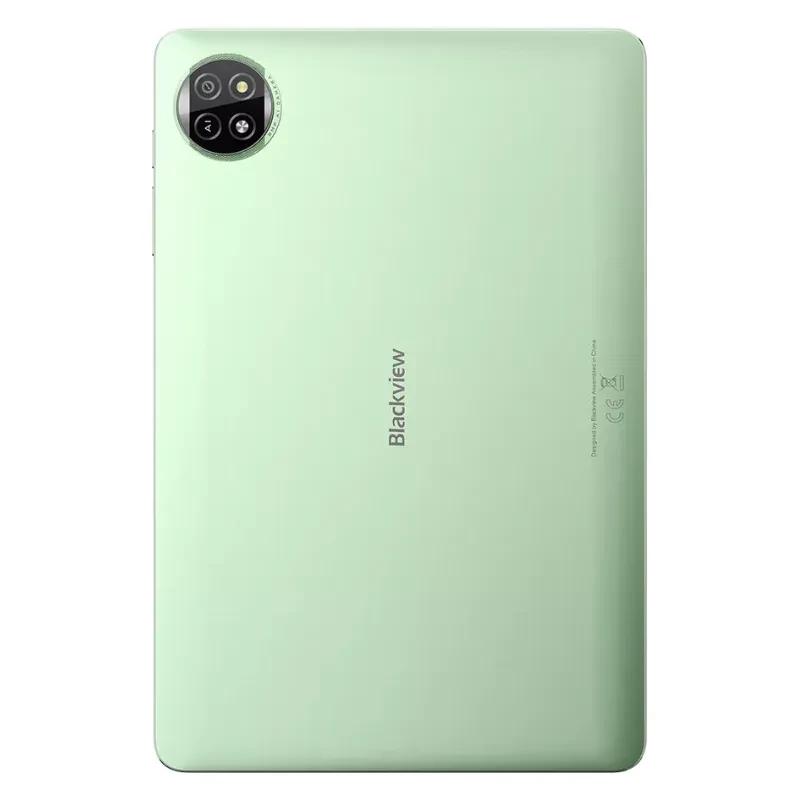 Vue arrière de la Blackview Tab 20 verte avec logo de la marque et module caméra