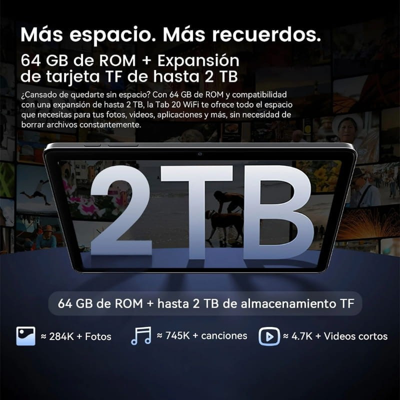 Blackview Tab 20 WiFi vert avec écran 10,1 pouces, 64 Go ROM, 4 Go RAM, batterie 6000 mAh, stockage extensible TF jusqu’à 2 To, idéal pour médias et apps