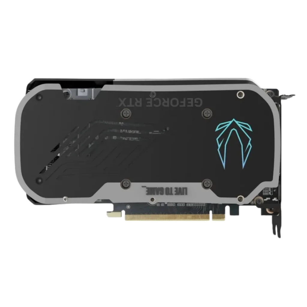 Placa traseira metálica de proteção da Zotac RTX 4060 Ti Twin Edge