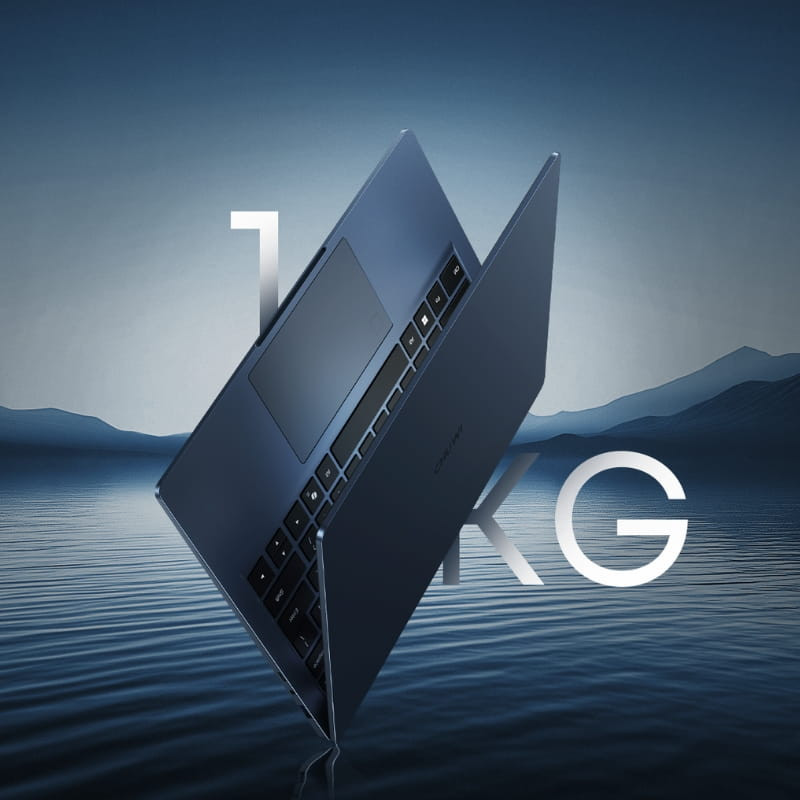 Ultrabook Chuwi CoreBook Air en gris oscuro, diseño delgado y ligero 1 kg, chasis metálico, teclado retroiluminado, pantalla 14 pulgadas casi sin bordes