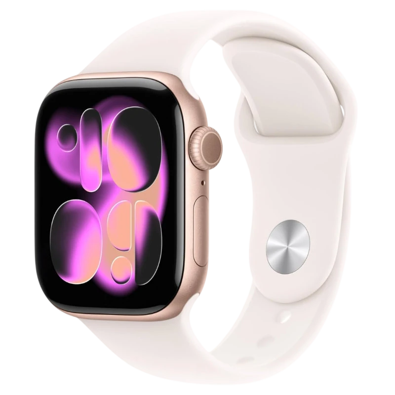 Apple Watch Series 11 GPS 42 mm Aluminium Or rose avec bracelet sport S/M