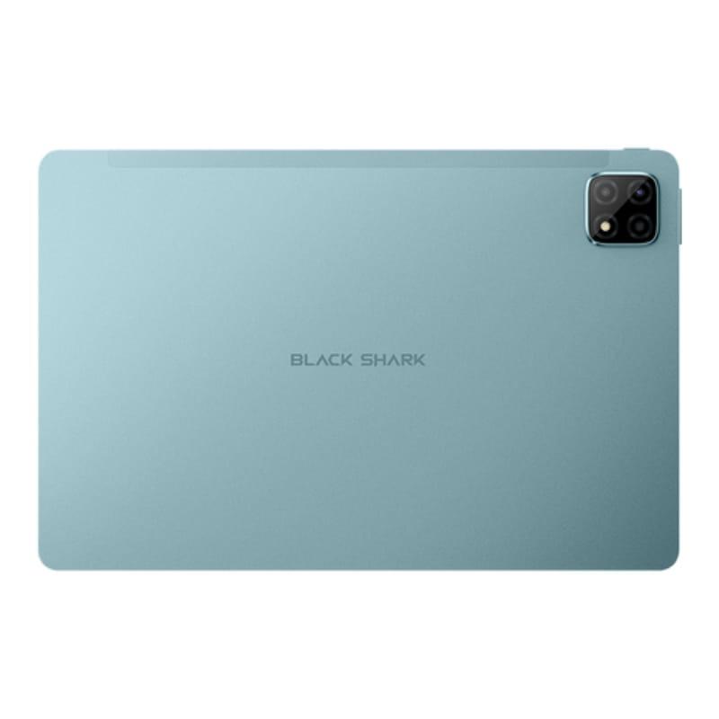 Tablet Black Shark Pad 7 Pro 11 pulgadas en color azul, acabado mate, logo centrado y módulo de cámara trasera doble con flash en esquina superior derecha