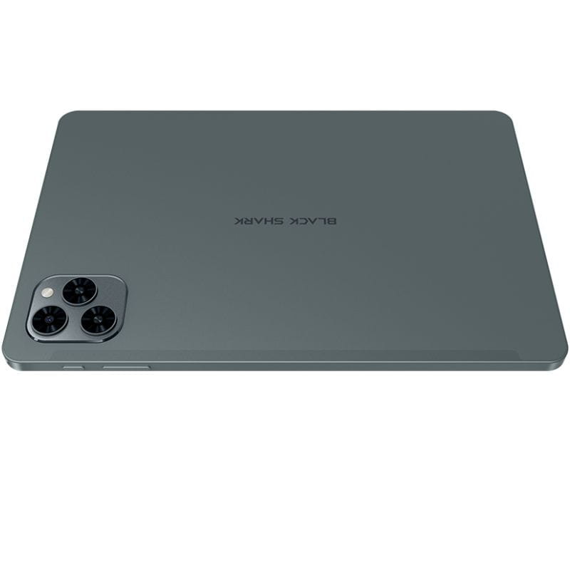 Black Shark Pad SE 10,1 6GB/128GB WiFi Negro con cuerpo metálico gris oscuro, bordes planos y módulo trasero con triple cámara en esquina superior izquierda