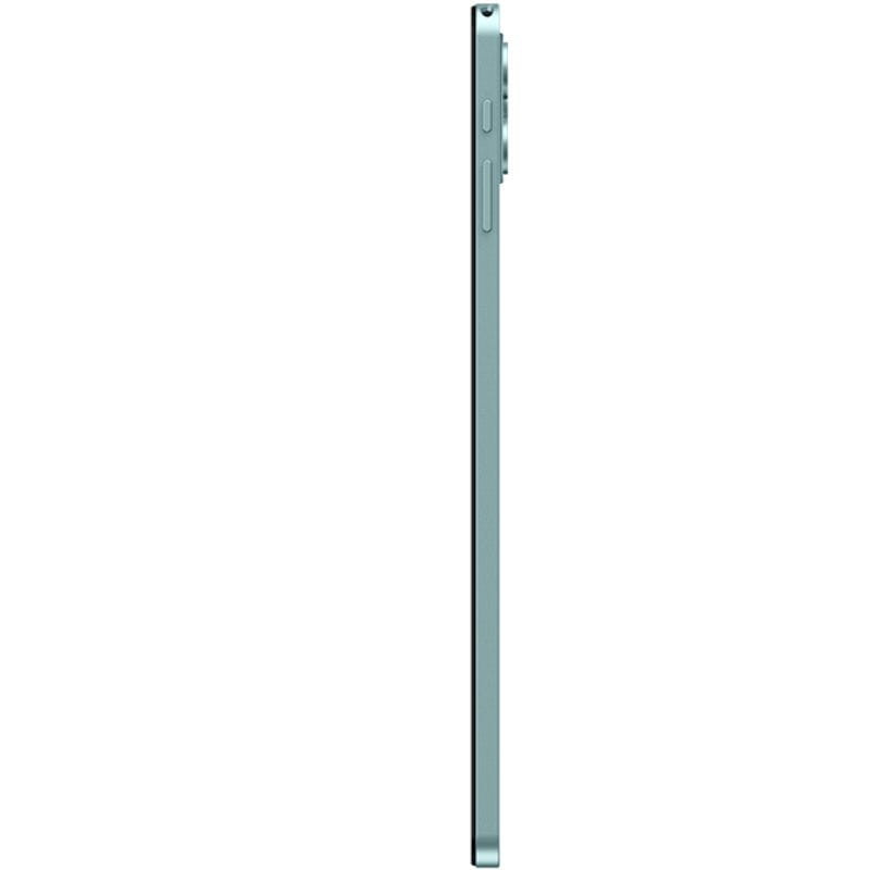 Perfil lateral de tablet Black Shark Pad SE 10.1 azul con cuerpo delgado, botones de volumen y encendido visibles y módulo de cámara trasera ligeramente