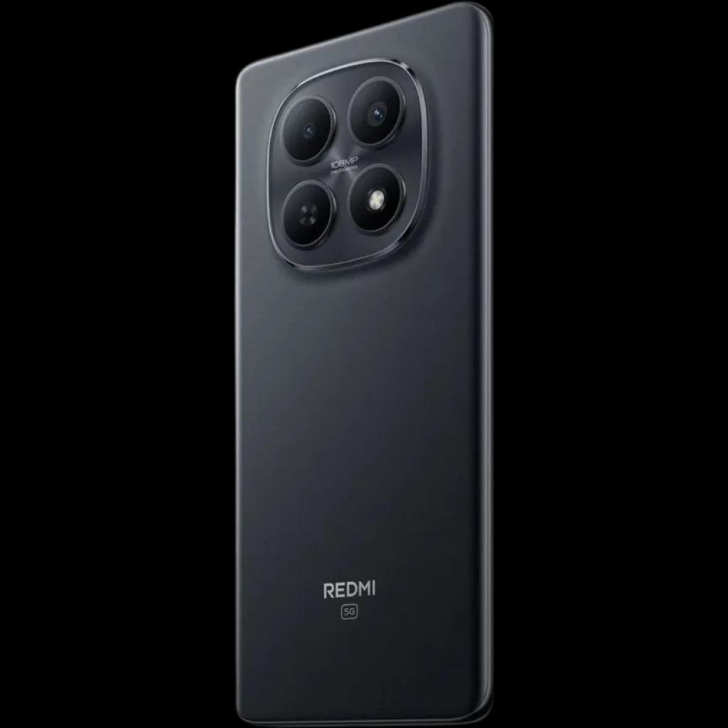 Xiaomi Redmi Note 15 5G 8GB/256GB Preto com traseira fosca e módulo de câmera tripla circular elevado, acabamento elegante e logotipo REDMI 5G