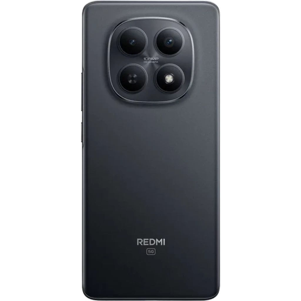 Xiaomi Redmi Note 15 5G 8GB/256GB Preto com traseira fosca e módulo de câmera tripla circular elevado, flash integrado e logo Redmi na parte inferior
