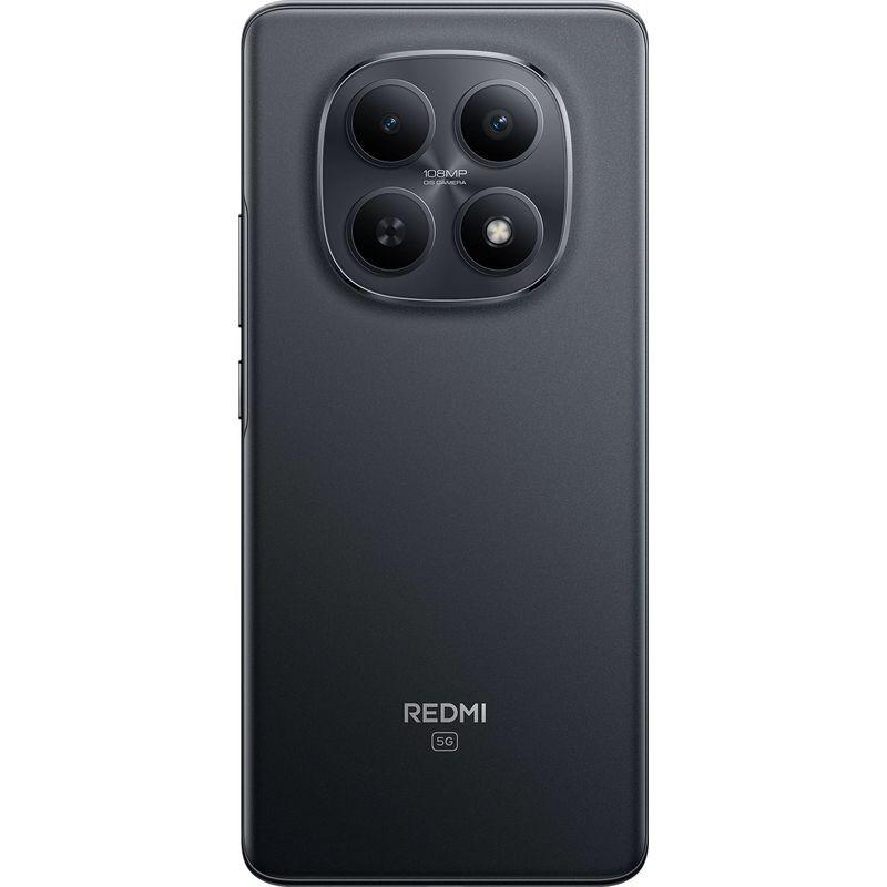 Xiaomi Redmi Note 15 5G 8GB/256GB Preto com traseira fosca, módulo de câmeras grandes em quadrado arredondado com três lentes e flash, logo Redmi abaixo