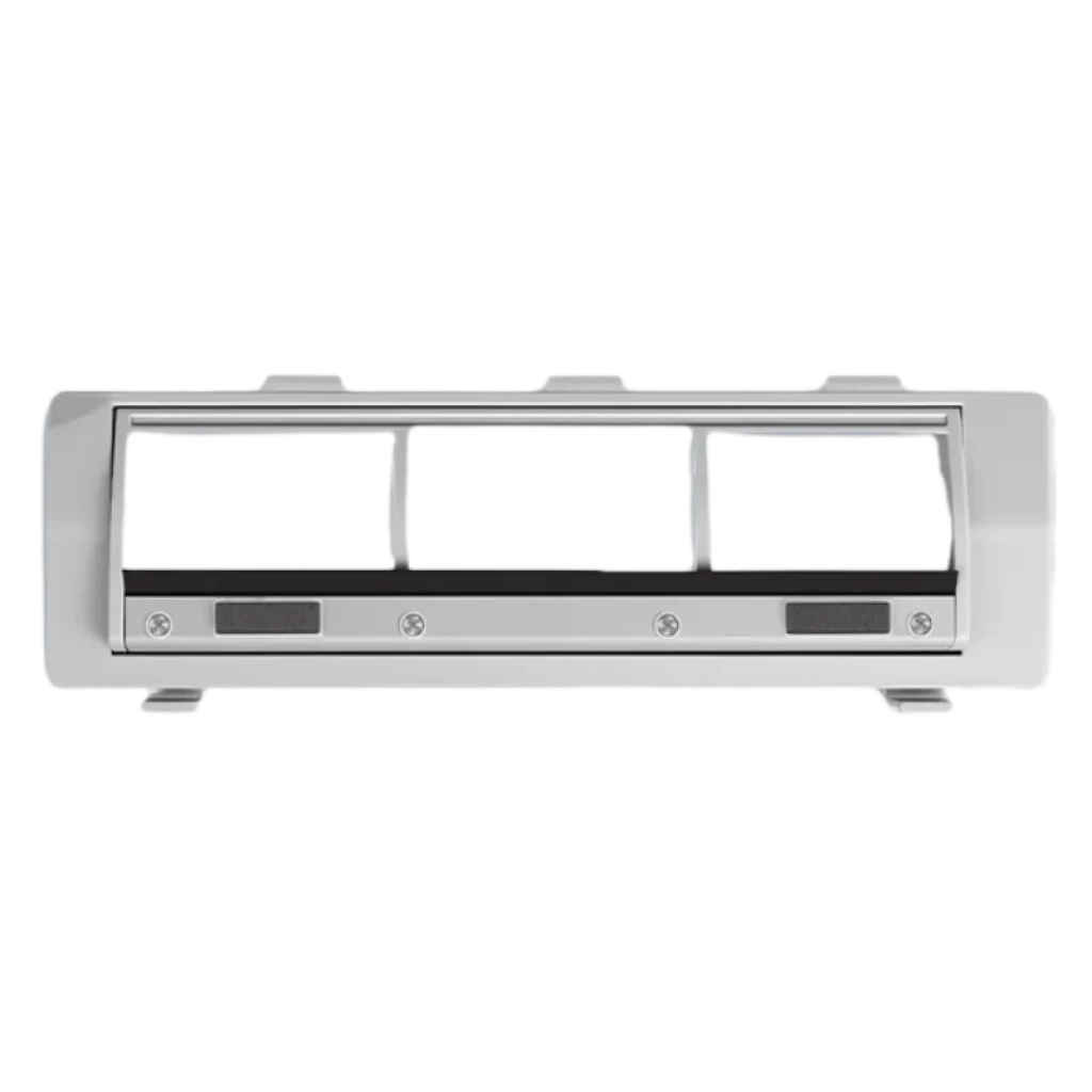 Cubierta para Cepillo principal de Xiaomi Robot Vacuum X20 S40C H40 en plástico blanco, rectangular, con ventanas abiertas y tornillos frontales visibles