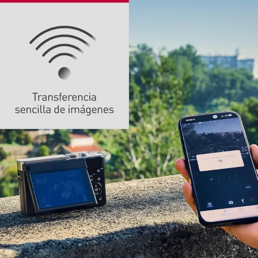 Panasonic Lumix TZ99 Argent avec écran rabattable et connectivité sans fil pour un transfert facile des images de l'appareil photo vers le téléphone portable
