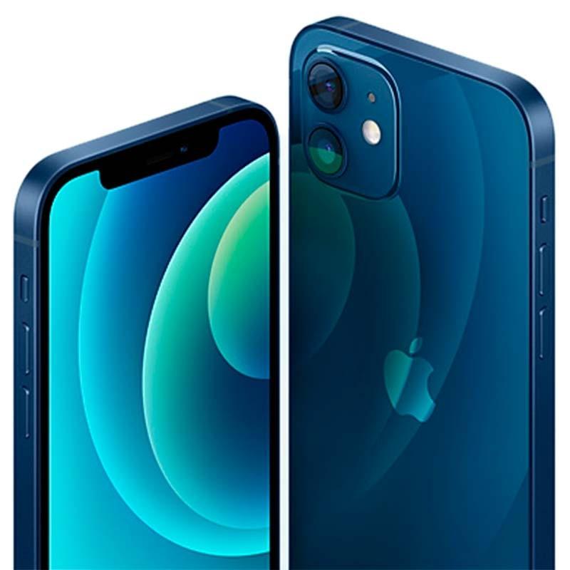 iPhone 12 Mini 5G 64GB Roxo Renovado - Condição excelente: bordas planas, tela com notch, câmera dupla traseira e acabamento brilhante com logo Apple