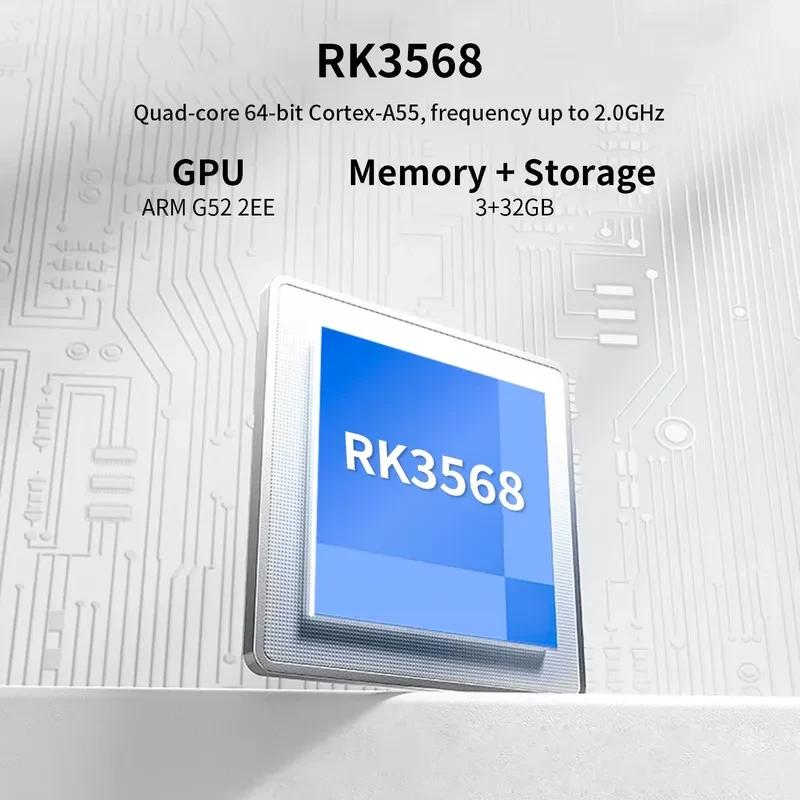 Anbernic RG DS Negra - Consola retro con chip RK3568, CPU Cortex-A55 de cuatro núcleos hasta 2.0 GHz, GPU ARM G52 2EE y memoria 3+32 GB