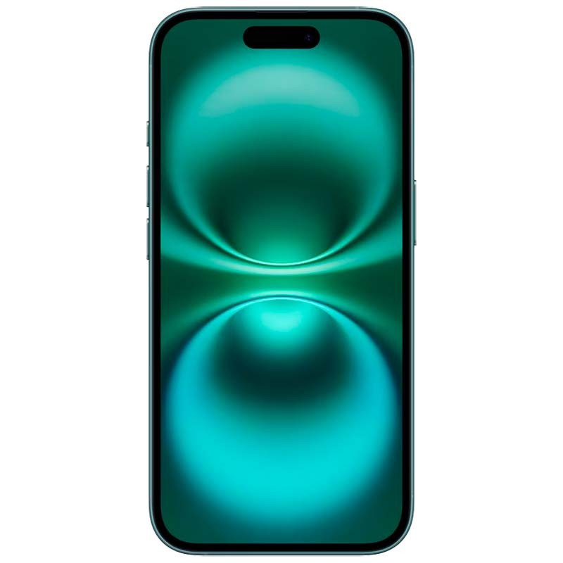 iPhone 16 5G 128 Go Bleu Vert reconditionné excellent état, design aluminium, double appareil photo, écran bord à bord lumineux, coloris variés élégants