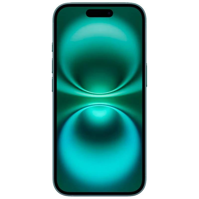 iPhone 16 5G 128 Go Bleu Vert reconditionné excellent état, design aluminium, double appareil photo, écran bord à bord lumineux, coloris variés élégants
