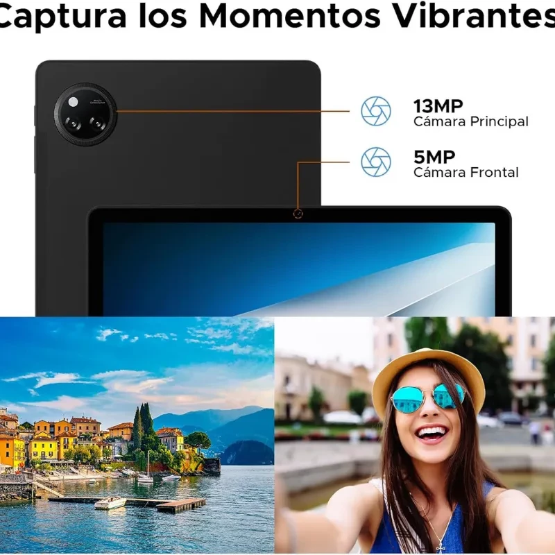 Doogee Tab A9 Pro+ 128GB gris VIP Edition con cámara trasera 13 MP y frontal 5 MP, gran pantalla y enfoque en fotografía vibrante y selfies nítidos