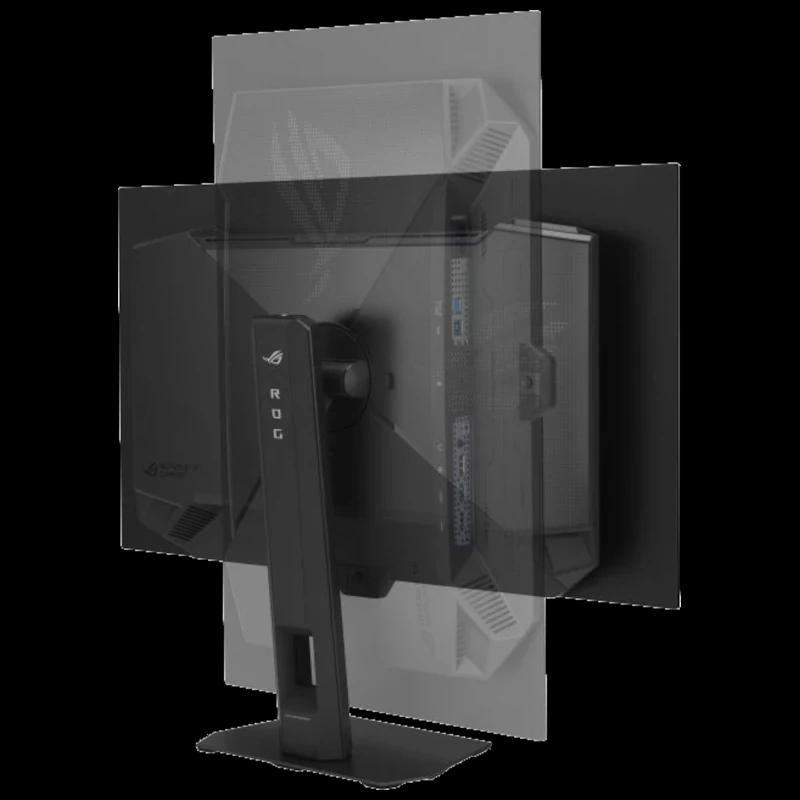 Monitor ASUS ROG Strix XG27AQWMG 27 QHD, painel WOLED tandem, suporte robusto ajustável, traseira preta com logotipo ROG e porta I/O lateral, design gamer