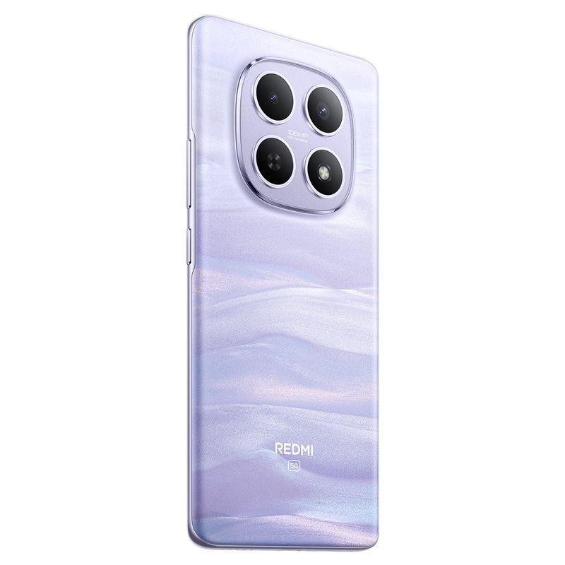 Xiaomi Redmi Note 15 5G 8GB/256GB Púrpura con acabado iridiscente y módulo trasero de triple cámara circular en gran isla, bordes curvos y diseño elegante
