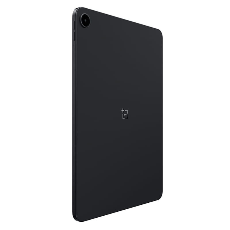 Oneplus Pad Go 2 12,1 pulgadas en color negro, cuerpo delgado con acabado mate, cámara trasera en esquina y logotipo central, bordes rectos elegantes