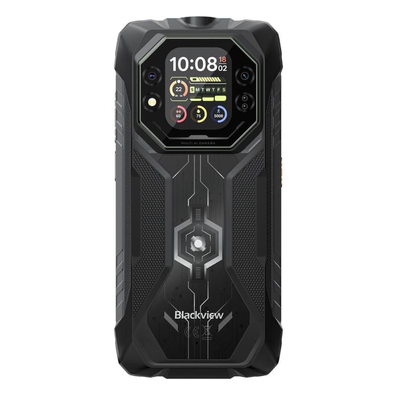 Blackview Rock 1 256GB con pantalla secundaria de 2,01 pulgadas, módulo trasero robusto con múltiples cámaras y diseño resistente con textura geométrica