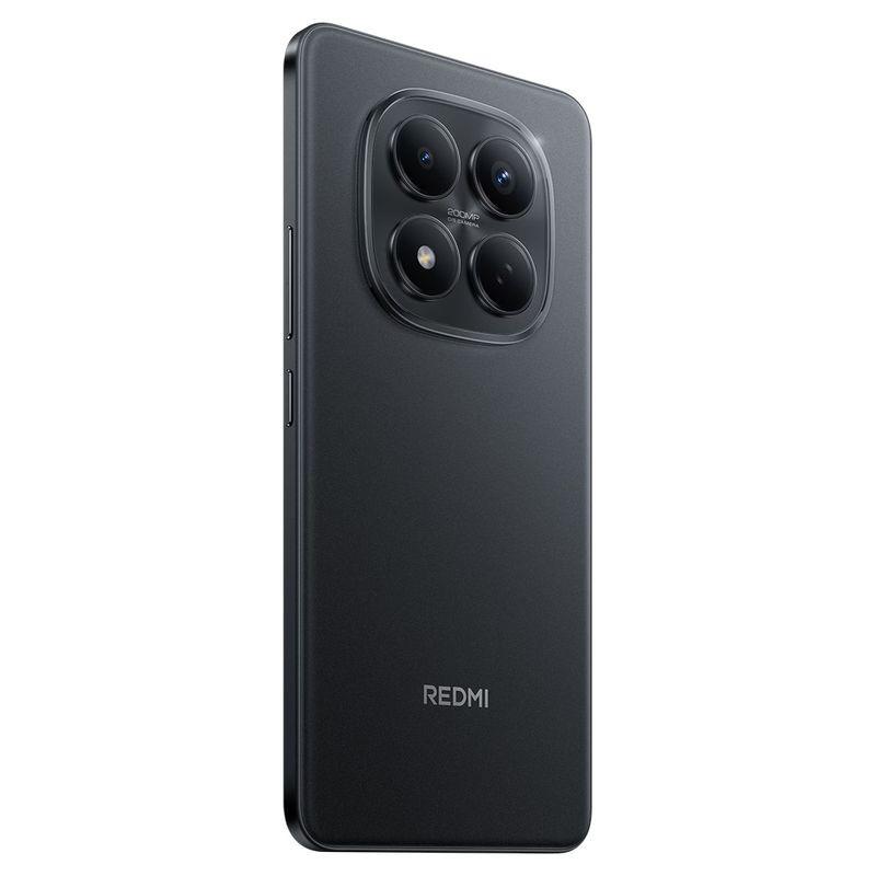 Xiaomi Redmi Note 15 Pro 4G preto com traseira fosca e módulo de câmera grande com três lentes e flash, bordas finas e acabamento premium elegante
