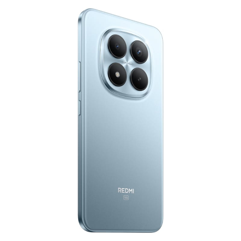 Xiaomi Redmi Note 15 Pro+ 8GB/256GB Azul con trasera azul mate y gran módulo cuadrado con cuatro cámaras y flash; bordes planos y logo Redmi 5G
